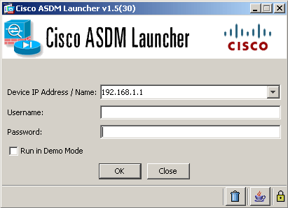 cisco asdm launcher 1.5