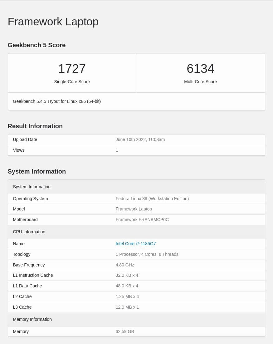 Framework Performance