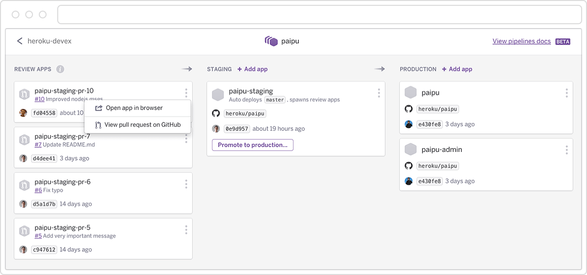 Heroku Pipelines