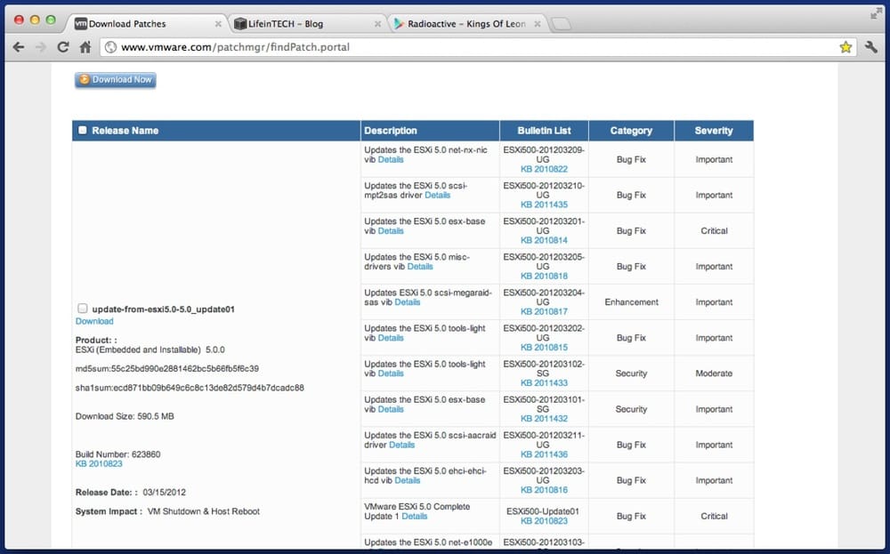 Patching vSphere