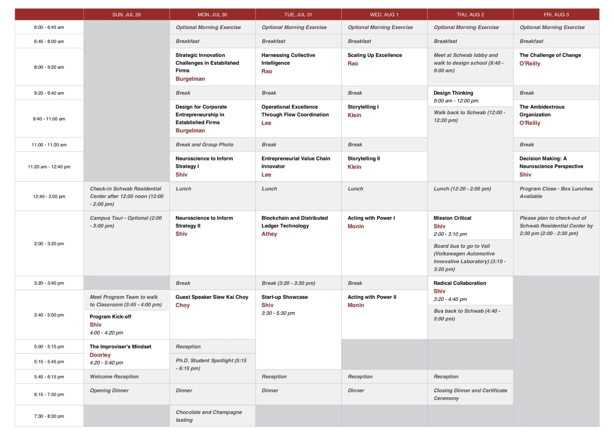Stanford Business School Gsb Calendar 2025